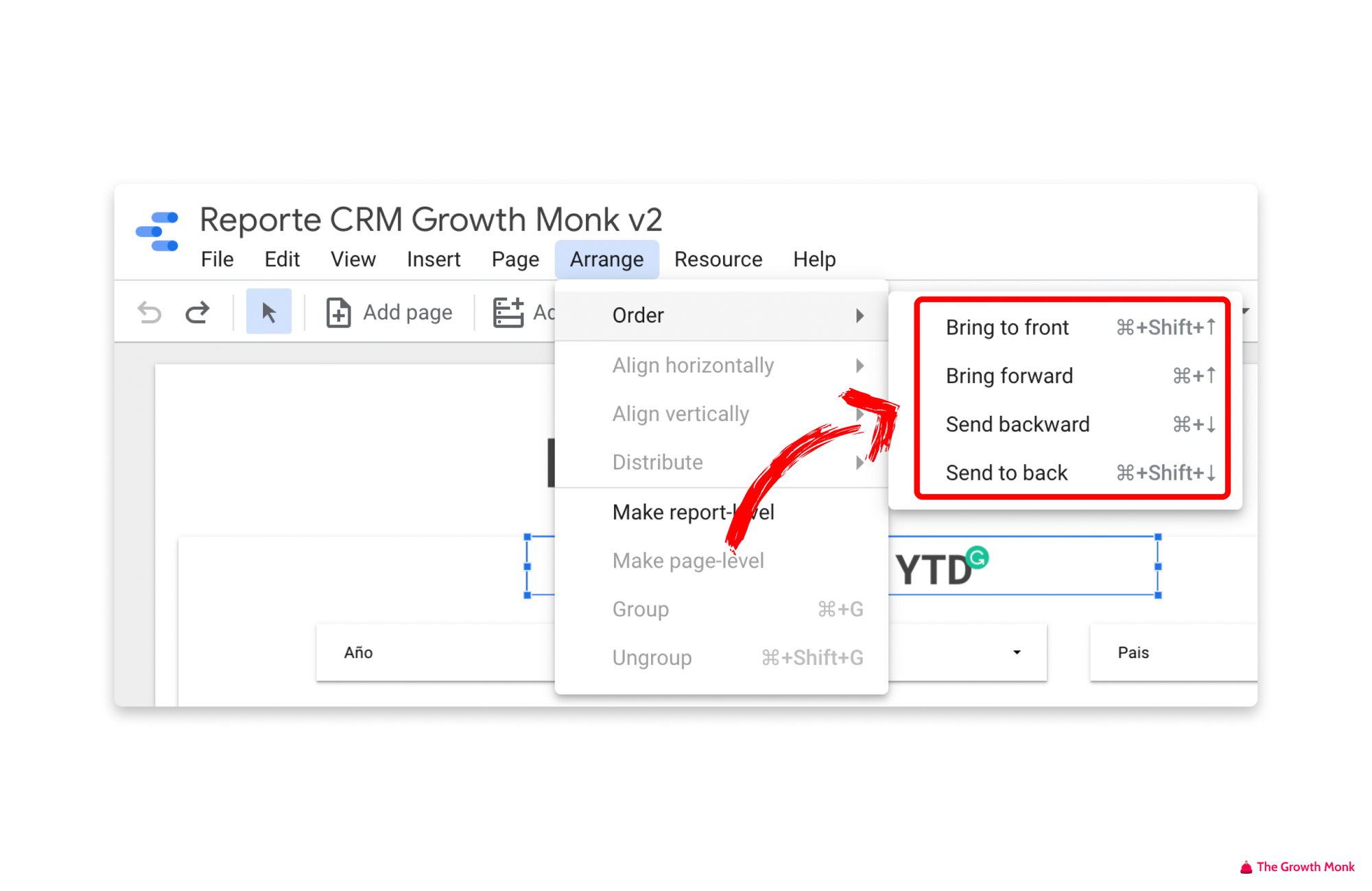 The Growth Monk - Crea un Dashboard para tu CRM Gratis II (Ordenar Figuras)