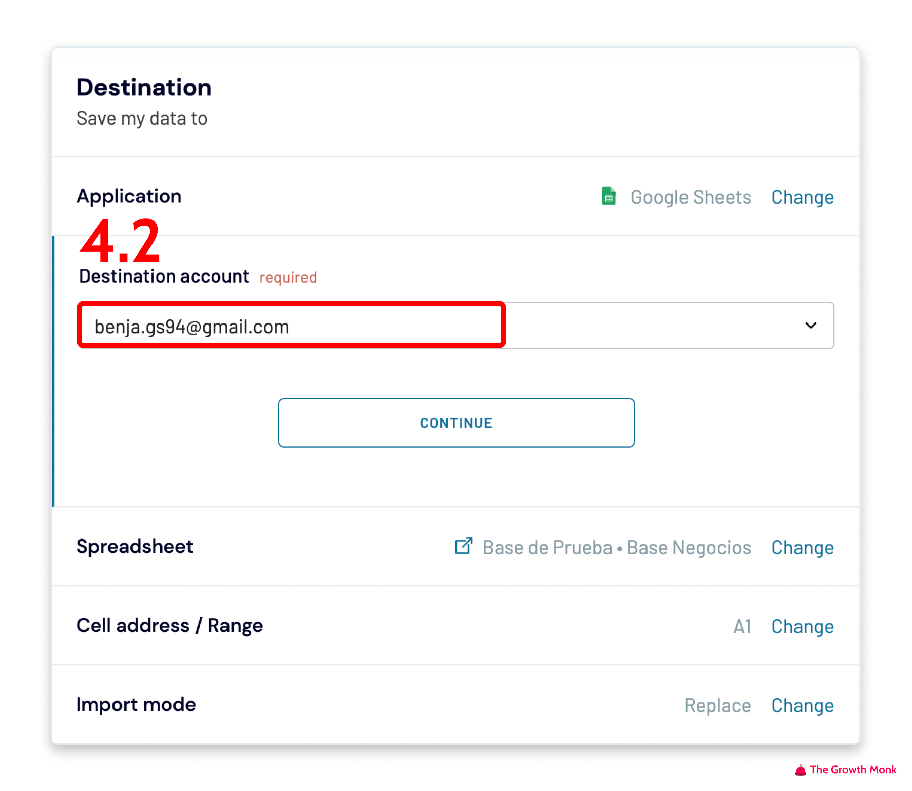 The Growth Monk - Automatiza el Traspaso de Data para tu Dashboard (The Growth Monk - Automatiza el Traspaso de Data para tu Dashboard (Configuración Importer 5)