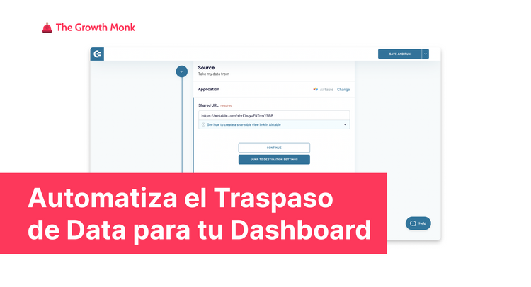 The Growth Monk - Automatiza el Traspaso de Data para tu Dashboard (Portada)